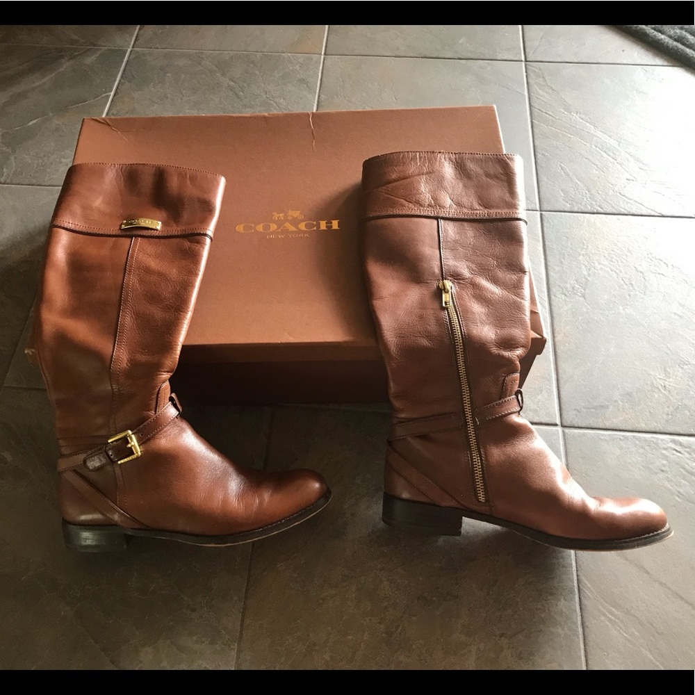 COACH - Brown Leather Riding Boots - Size 6